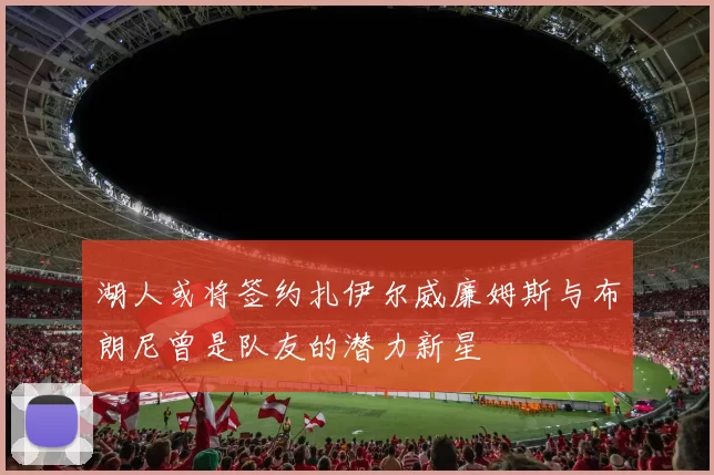 湖人或将签约扎伊尔威廉姆斯与布朗尼曾是队友的潜力新星